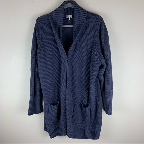 LOGO by Lori Goldstein Sweaters - LOGO Lori Goldstein Navy Thick Cardigan Sweater size 3X